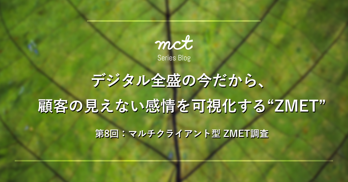 Series Blog ZMET 第8回：マルチクライアント型ZMET調査 