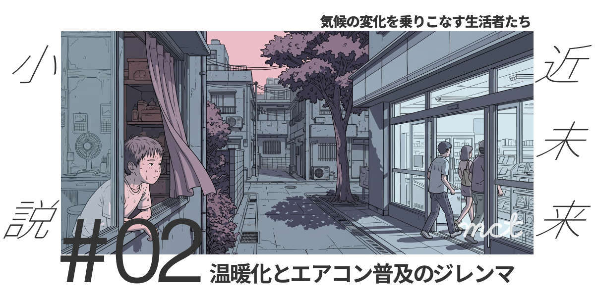 Series｜近未来小説：気候の変化を乗りこなす生活者たち—#02（温暖化と​エアコン普及の​ジレンマ）サムネイル画像