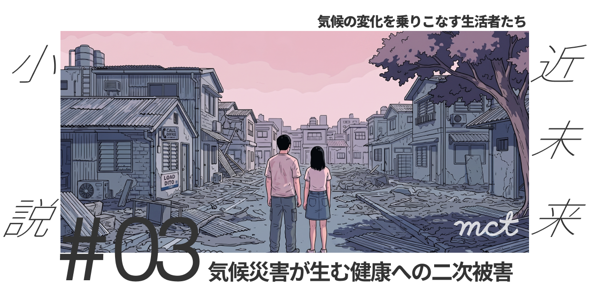 Series｜近未来小説：気候の変化を乗りこなす生活者たち—#03（気候災害が生む健康への二次被害）サムネイル画像